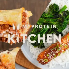 Lasagne und Lachs mit Reis und Brokkoli – leckere Muskelaufbau Rezepte aus der Myprotein Kitchen.