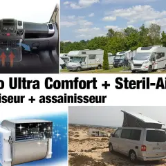 Améliorez votre confort en camping-car avec ce climatiseur et assainisseur d'air. Profitez d'un air pur et frais, même lors de vos escapades.
