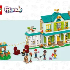 Instrukcja jak zbudować domek z klocków LEGO Friends. Zestaw 41730 z figurkami i akcesoriami.