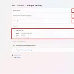 Ustawienia Hotspotu mobilnego: jak udostępnić hotspot na komputer. Widok panelu "Sieć i Internet" z opcjami konfiguracji.
