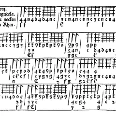 Extrait d'une partition ancienne, cette notation américaine utilise des symboles et des lettres pour guider l'interprétation musicale.