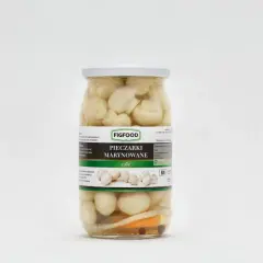 Słoik z pieczarkami marynowanymi marki Figfood.