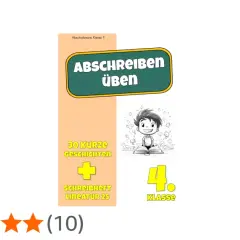 Übungsheft "Abschreiben üben" für die 4. Klasse mit 30 kurzen Geschichten zum Abschreiben.