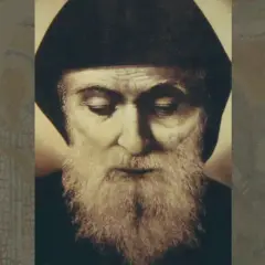 Portret św. Charbela, w ciszy i skupieniu, symbolizujący modlitwę do św. Charbela o uzdrowienie.