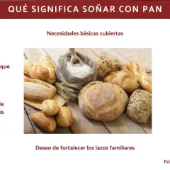 Variedad de panes y harina, simbolizando la abundancia y la necesidad de cubrir lo básico. Soñar con pan puede indicar prosperidad o carencias.