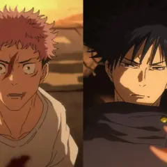 Yuji und Megumi blicken besorgt. Wann kommt JJK Staffel 3?