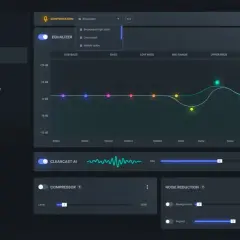SteelSeries Sonar: Equalizer-Kurve mit verschiedenen Frequenzbändern, Clearcast AI, Kompressor und Rauschunterdrückung.