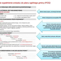 Wypełniony wniosek o pozwolenie na rozbiórkę wzór, z zaznaczonym "plan ogólny gminy" i danymi Jana Iksińskiego.