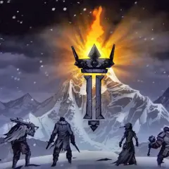 Drużyna bohaterów wyrusza ku płomieniom na szczycie góry w grze Darkest Dungeon II.