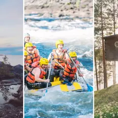En fyr vid havet, forsränning och ett trädkoja. Upptäck nya utflyktsmål i Umeå med äventyr och avkoppling.