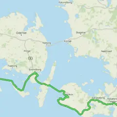 Trasa rowerowa EuroVelo 10 w Niemczech i Danii, od Flensburga przez wyspy duńskie do Kopenhagi.