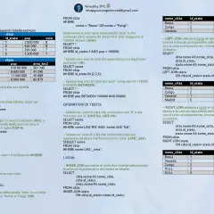 Esempi di query SQL per filtrare e unire dati, mostrando come ottenere risultati **diverso in SQL** con diverse clausole.