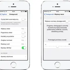 Jak zmienić czcionkę w iPhone: w Ustawieniach > Dostępność > Wyświetlacz i rozmiar tekstu > Większy tekst, dostosuj suwak.