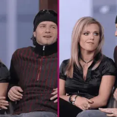 Doda i Majdan siedzą obok siebie, patrząc w różne strony.