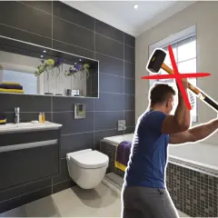 Ne cassez pas votre carrelage de salle de bain ! Découvrez comment recouvrir carrelage salle de bain facilement.