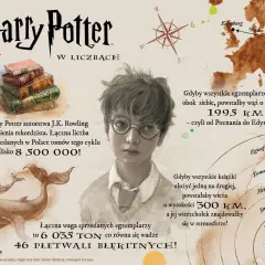 Harry Potter ciekawostki: stos książek, wąż z 1995 km, wieża 300 km, waga 6035 ton (46 płetwali).