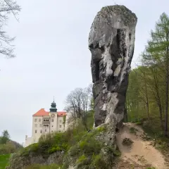 Skała i zamek na Szlaku Orlich Gniazd. Idealna trasa samochodem, by odkryć te cuda Jury.
