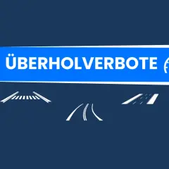Überholverbote auf Straßen: Zebrastreifen, Kurven und Fahrspuren. VZ 340 warnt vor Gefahren.