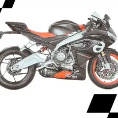 La Aprilia RS 660 motor es una moto deportiva negra y roja con detalles plateados. Su diseño aerodinámico y su potente motor la hacen ideal para la velocidad.