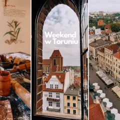Toruń: widok na starówkę, kościół i przygotowania do pieczenia pierników.