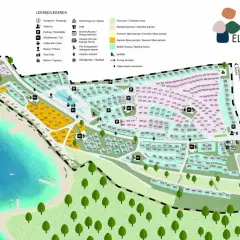 Mapa kempingu Selce: plaża, baseny, parcele standardowe i premium, domki mobilne, restauracje i inne udogodnienia. Idealne miejsce na camping Selce.