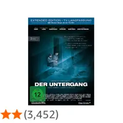 DVD-Cover von "Der Untergang" mit Bruno Ganz. Die erweiterte TV-Langfassung ist in der Mediathek verfügbar.