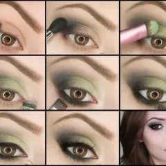 Tutorial trucco: come applicare l'ombretto verde per un look intenso. L'ombretto verde a chi sta bene? A chi ha occhi castani, come in questo esempio.
