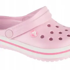 Różowe Crocsy, rozmiar C13, idealne dla małych stóp.