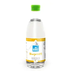Butelka octu spirytusowego Bewit Vinegar 10% z zieloną nakrętką.