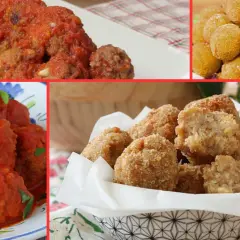 Collage di polpette di carne: al sugo, fritte e in crosta. Un tripudio di sapori e consistenze per gli amanti delle polpette.