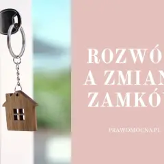 Klucz z breloczkiem w kształcie domu w zamku. Czy można zmienić zamki przed rozwodem? Pytanie o bezpieczeństwo i nowe życie.