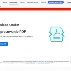 Strona Adobe Acrobat do kompresowania PDF. Dowiedz się, jak zmniejszyć rozmiar pliku PDF, przeciągając go lub wybierając.