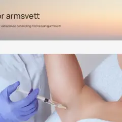 En person får botox under armarna för att blockera svettning. En välbeprövad behandling mot besvärlig armsvett.