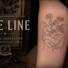 Delikatne, minimalistyczne tatuaże z motywem kwiatów i postaci. Inspiracji małe tatuaże w stylu fine line.