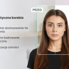 Aplikacja do zdjęć do dowodu automatycznie poprawia tło, oświetlenie i kadrowanie, zapewniając idealny portret biometryczny.