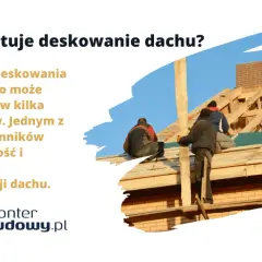 Pracownicy montują deskowanie dachu. Cena zależy od wielkości i złożoności konstrukcji.