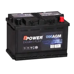 Akumulator BPOWER 096AGM Excellent AGM, 12V, 70Ah, 760A. Niezawodny efb do Twojego auta.