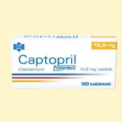 Opakowanie leku Captopril 12,5 mg, 30 tabletek. Pamiętaj o prawidłowym captopril dawkowanie.