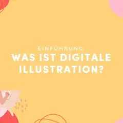 Eine Frau sitzt an einem Schreibtisch und lernt, wie man digitale Illustrationen erstellt.
