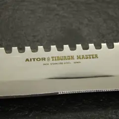Hoja de cuchillo Aitor Tiburón Master, acero inoxidable, fabricado en España.