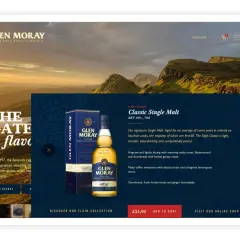 Un flacon de whisky Glen Moray Elgin Classic sur un site web. Avis sur le Glen Moray whisky.