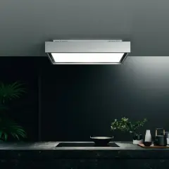 Cappa a soffitto in cartongesso, design moderno, illumina la cucina con stile.