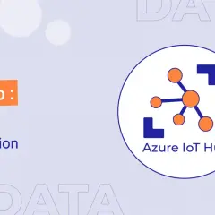 Azure IoT Hub : définition et utilisation. Icône représentant un réseau de points connectés et le logo Azure.