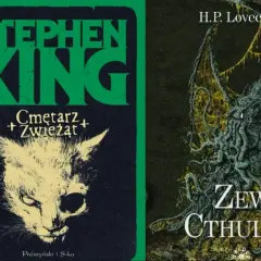 Okładki książek Stephena Kinga "Cmentarz Zwierząt" i H.P. Lovecrafta "Zew Cthulhu" - idealne do listy horror top 10.
