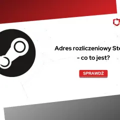 Logo Steam i tekst "Adres rozliczeniowy Steam - co to jest?". Dowiedz się więcej.