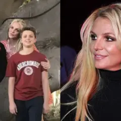 Britney Spears z synami. Wokalistka pozuje z dwoma dorastającymi chłopcami, którzy są jej dziećmi.