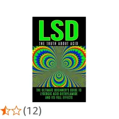 Okładka książki "LSD: Prawda o kwasie" z psychodelicznym wzorem i oceną 3,7 gwiazdki.