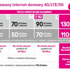 T-Mobile internet bez limitu 4G/LTE/5G. Sprawdź ceny i promocje na nielimitowany internet domowy. Testuj 30 dni za darmo!