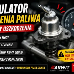 Uszkodzony regulator ciśnienia paliwa objawy: brak mocy, duże spalanie, nierówna praca silnika. Może uszkodzić pompę i wtryskiwacze.
