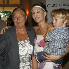 Justyna Steczkowska z synem Leosiem i mamą. To jej jedyne dziecko.